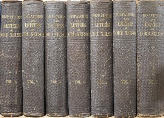 Nelson, Horatio Nelson, Viscount - The Dispatches and Letters, 2nd edition of vol I, 1st editions of vols 2 - 7,